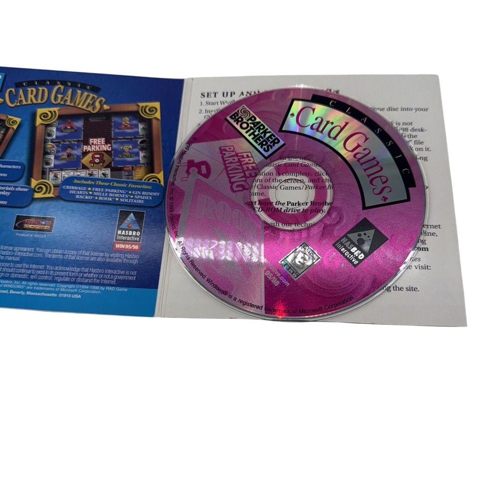 Parker Brothers Classic Card Games PC CD-ROM Hasbro Interactive Windows 95 / 98 - Picture 5 of 8